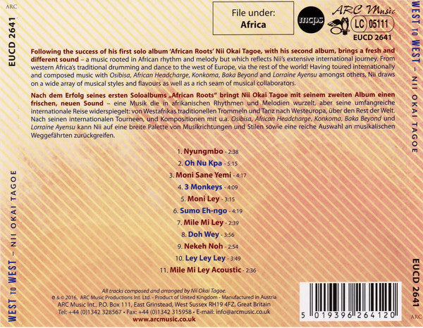 Nii Tagoe : West To West (CD, Album)