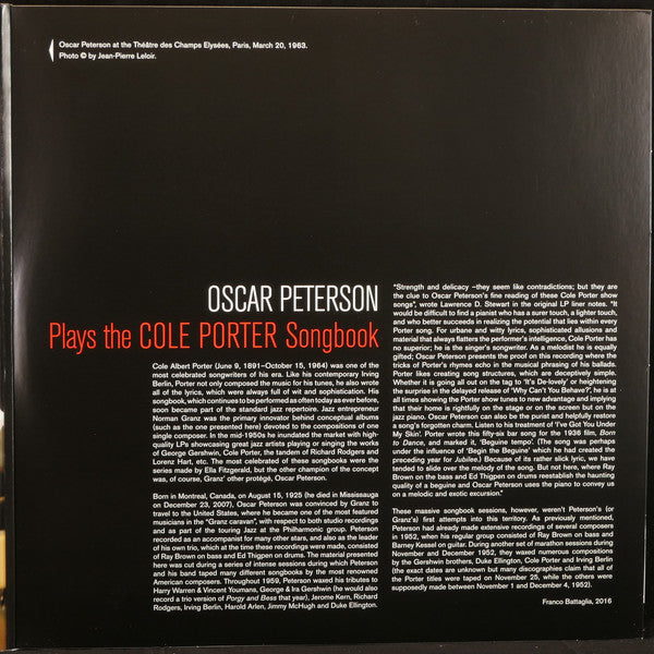 Oscar Peterson : Oscar Peterson Plays The Cole Porter Songbook (LP, Album, Dlx, Ltd, RE, 180)