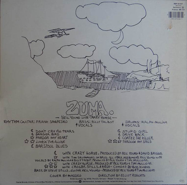 Neil Young With Crazy Horse : Zuma (LP, Album, RE)