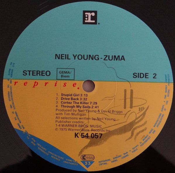 Neil Young With Crazy Horse : Zuma (LP, Album, RE)