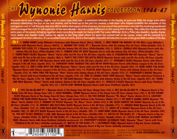 Wynonie Harris Featuring Lucky Millinder, Big Joe Turner, Arnett Cobb : The Wynonie Harris Collection 1944-47 (2xCDr, Comp)