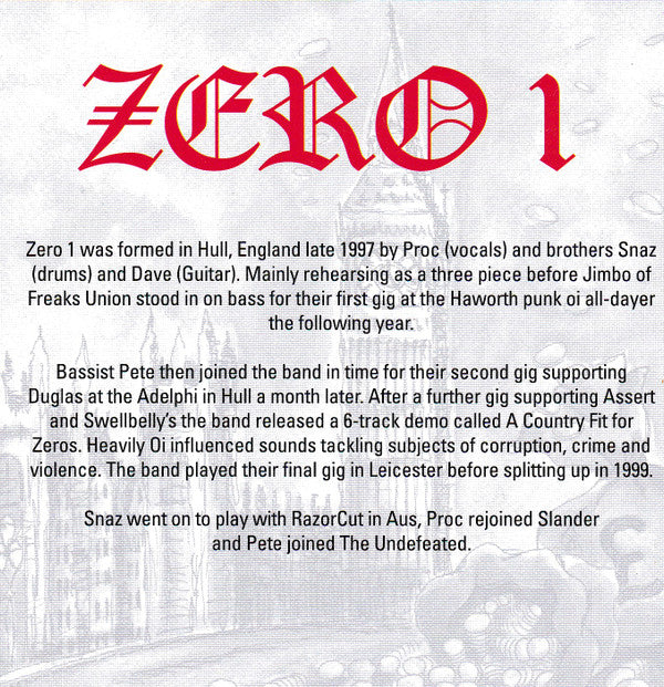 Zero 1 : A Country Fit For Zeros (CD, RE)