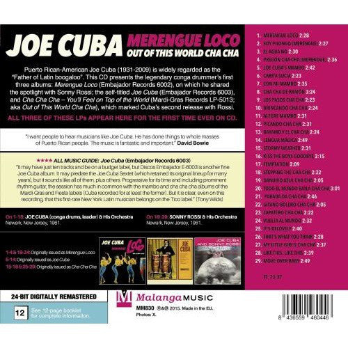 Joe Cuba : Merengue Loco / Out Of This World Cha Cha (CD, Comp, RM)