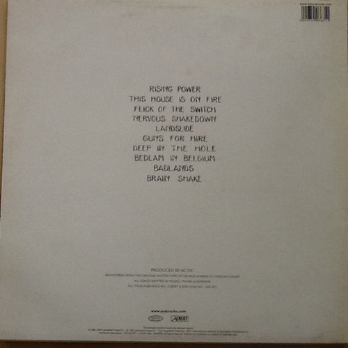 AC/DC : Flick Of The Switch (LP, Album, RE, RM, 180)
