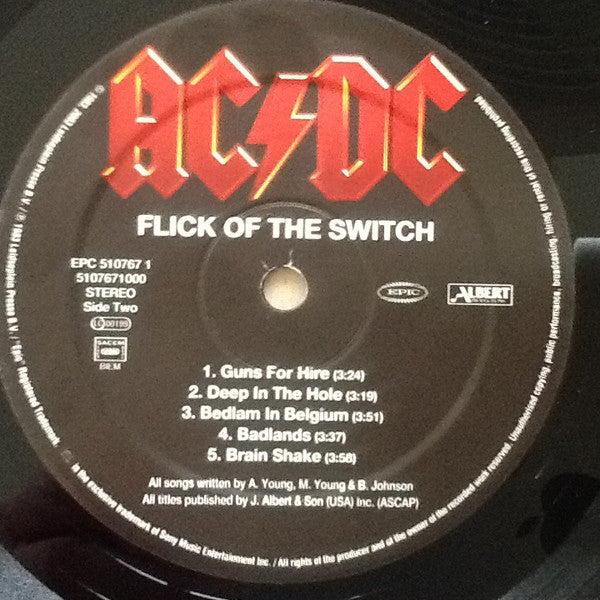 AC/DC : Flick Of The Switch (LP, Album, RE, RM, 180)