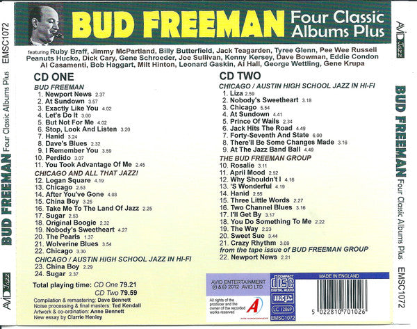 Bud Freeman : Four Classic Albums Plus (2xCD, Comp, RM)
