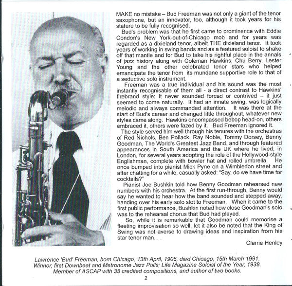 Bud Freeman : Four Classic Albums Plus (2xCD, Comp, RM)