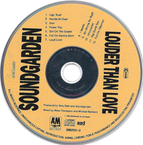 Soundgarden : Louder Than Love (CD, Album, RE)