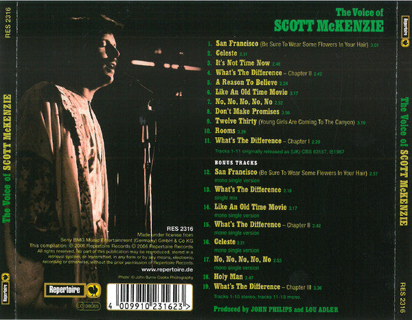 Scott McKenzie : The Voice Of Scott McKenzie (CD, Album, Mono, RE)