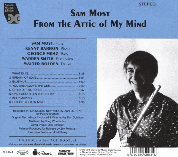 Sam Most : From The Attic Of My Mind (CD, Album, RE, RM)