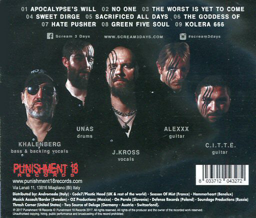 Scream 3 Days : Kolera 666 (CD, Album)