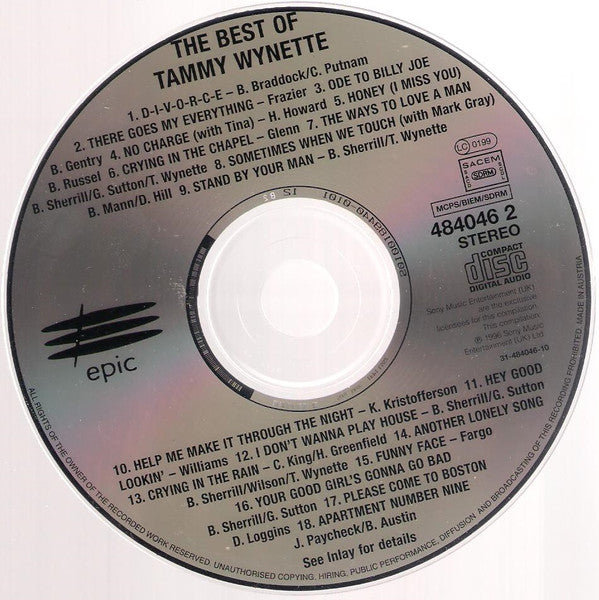 Tammy Wynette : The Best Of Tammy Wynette (CD, Comp)