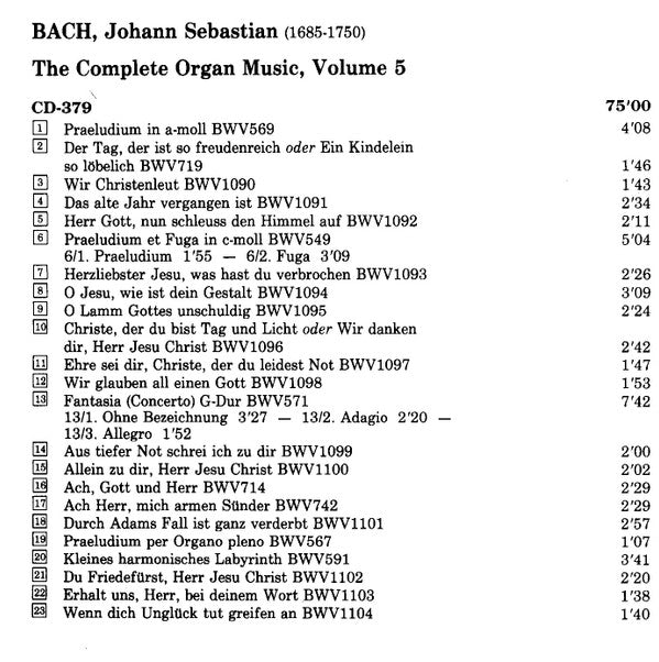 Johann Sebastian Bach / Hans Fagius : The Neumeister Chorales / Prelude And Fugues / Passacaglia In C Minor / Trio Sonata In D Minor / Fantasia Concerto In G (2xCD)