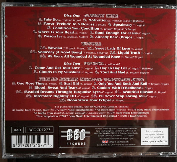 Redbone : Already Here / Wovoka / Beaded Dreams Through Turquoise Eyes (2xCD, Comp, RM, Sli)