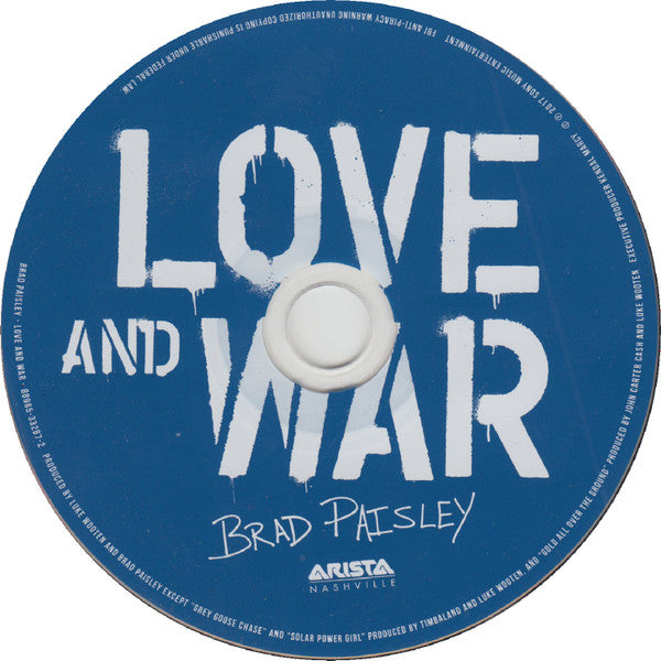 Brad Paisley : Love And War (CD, Album)