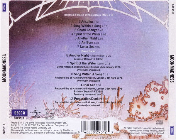 Camel : Moonmadness (CD, Album, RE, RM, Uni)