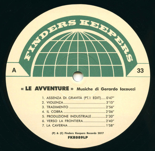 Gerardo Iacoucci : Le Avventure (LP, Comp)