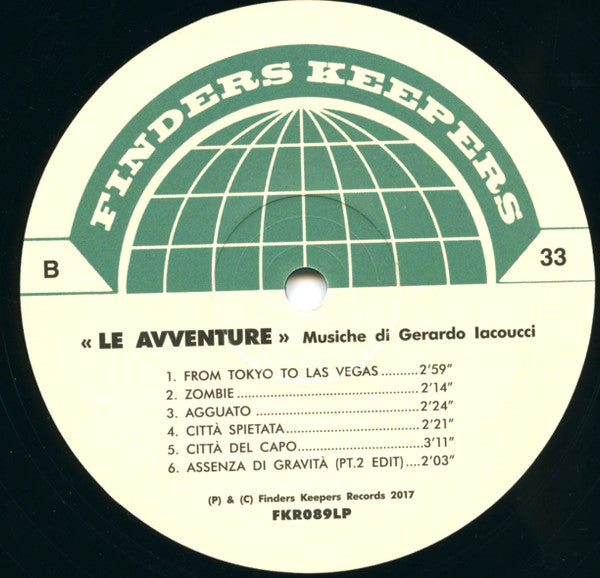 Gerardo Iacoucci : Le Avventure (LP, Comp)