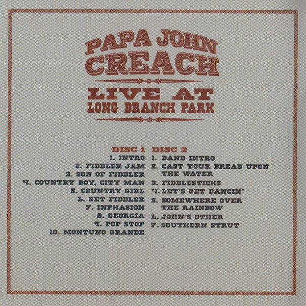 Papa John Creach : Live At The Long Branch Park (2xCD, Album, Unofficial)