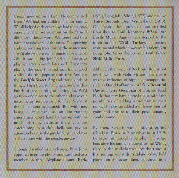 Papa John Creach : Live At The Long Branch Park (2xCD, Album, Unofficial)
