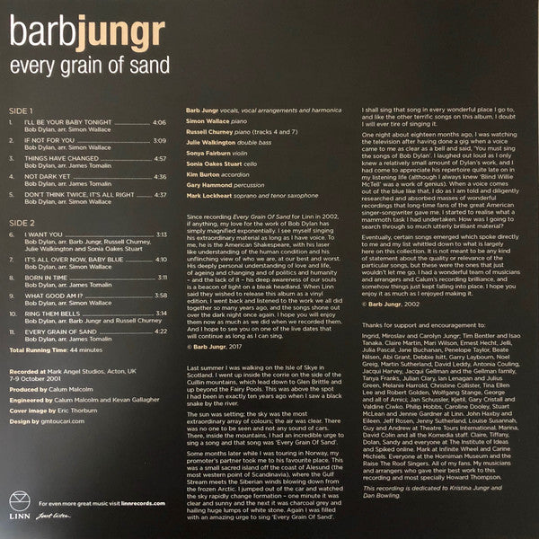 Barb Jungr : Every Grain Of Sand  (LP, Album, 15t)