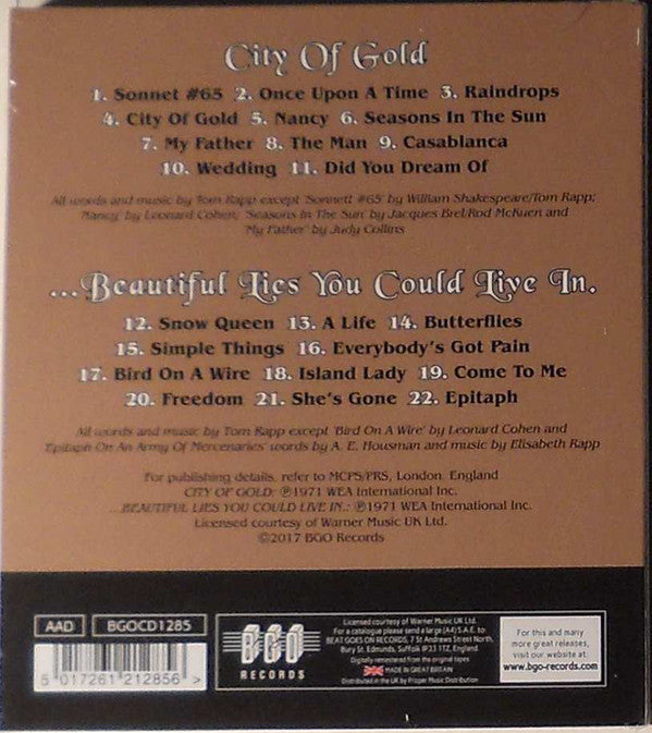 Tom Rapp, Pearls Before Swine : City Of Gold / ...Beautiful Lies You Could Live In. (CD, Comp, RM)