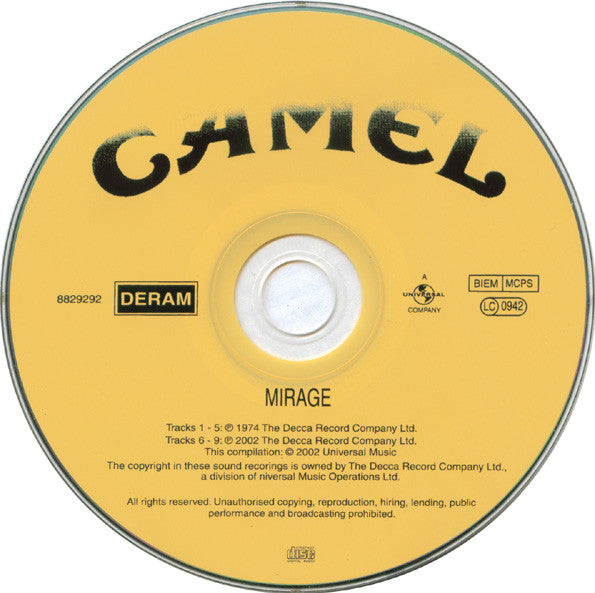 Camel : Mirage (CD, Album, RE, RM, Dis)
