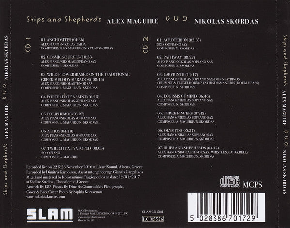 Alex Maguire Nikolas Skordas Duo : Ships And Shepherds (2xCD, Album)