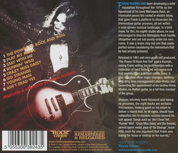Frank Marino : The Power Of Rock And Roll (CD, Album, RE, RM)