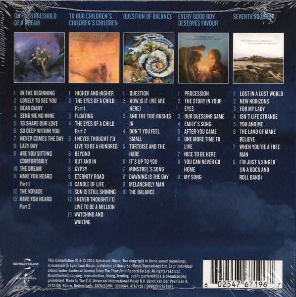 The Moody Blues : 5 Classic Albums (CD, Album, RE, RM + CD, Album, RE, RM + CD, Album,)