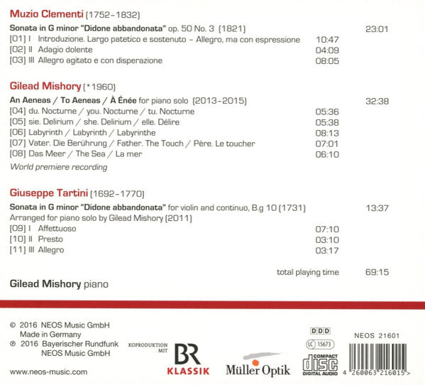 Muzio Clementi - Gilead Mishory - Giuseppe Tartini : To Aeneas (CD, Album)