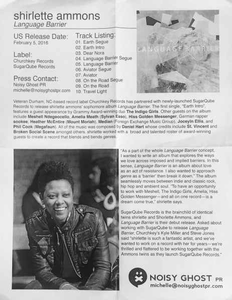 Shirlette Ammons : Language Barrier (CDr, Album, Promo)