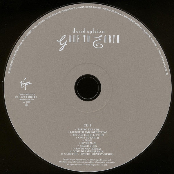 David Sylvian : Gone To Earth (2xCD, Album, RE, RM, RP)