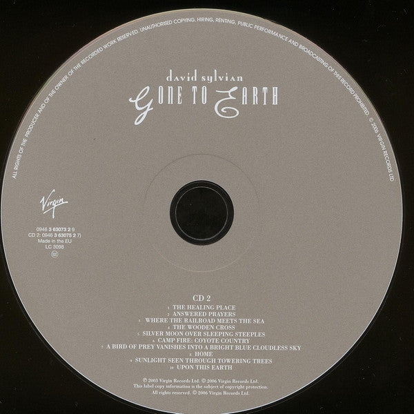 David Sylvian : Gone To Earth (2xCD, Album, RE, RM, RP)
