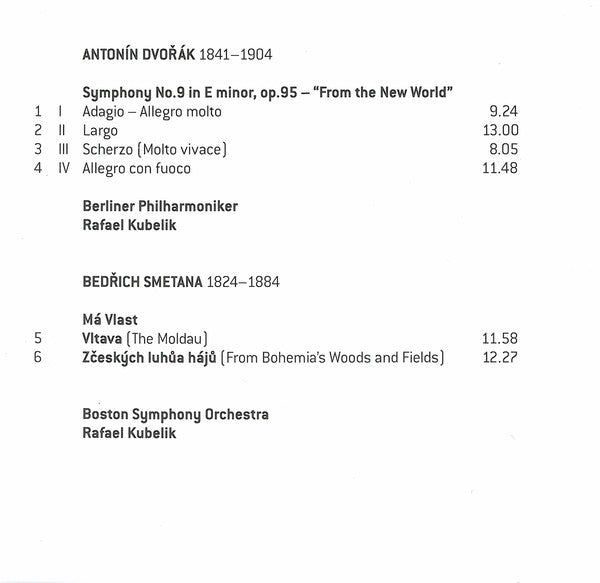 Dvořák* - Rafael Kubelik, Berliner Philharmoniker : Symphony No.9 "From The New World" (CD, Comp, RP)