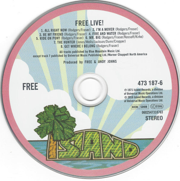 Free : Free Live! (CD, Album, RE, RM)