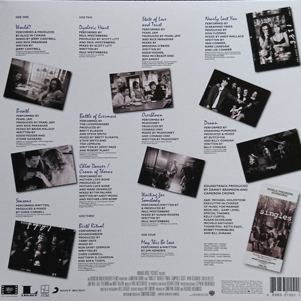 Various : Singles (Original Motion Picture Soundtrack) (2xLP, RE, Gat + CD + Comp, Dlx, 25t)