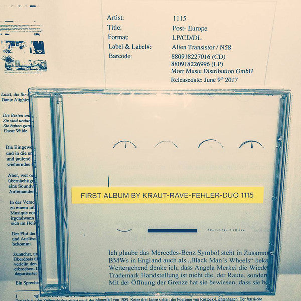 1115 : Post-Europe (CD, Album)