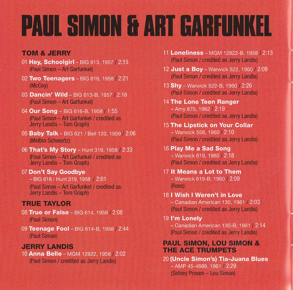 Simon & Garfunkel : The Early Years (Two Young Hearts Afire With The Same Desire) (CD, Comp, RM)