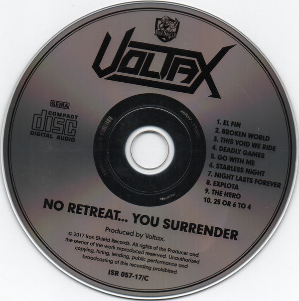 Voltax : No Retreat... You Surrender (CD, Album)