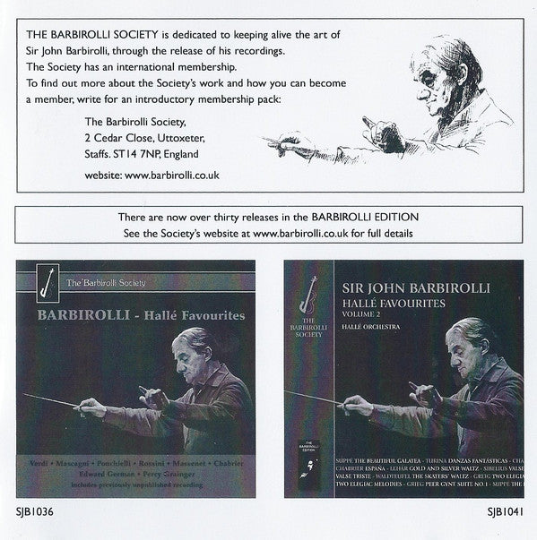 Sir John Barbirolli, Hallé Orchestra : Hallé Favourites Volume 3 (CDr, Comp, Mono, RE, RM)
