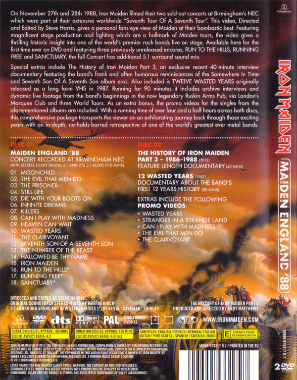 Iron Maiden : Maiden England '88 (2xDVD-V, RE, PAL)