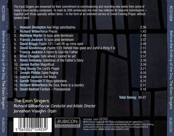 The Exon Singers, Richard Wilberforce : Before The End Of The Day (CD, Album)