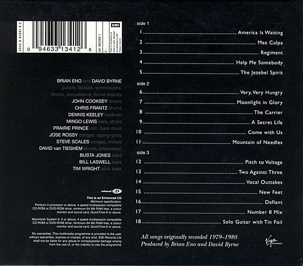 Brian Eno + David Byrne : My Life In The Bush Of Ghosts (CD, Album, Enh, RE, RM, Med)