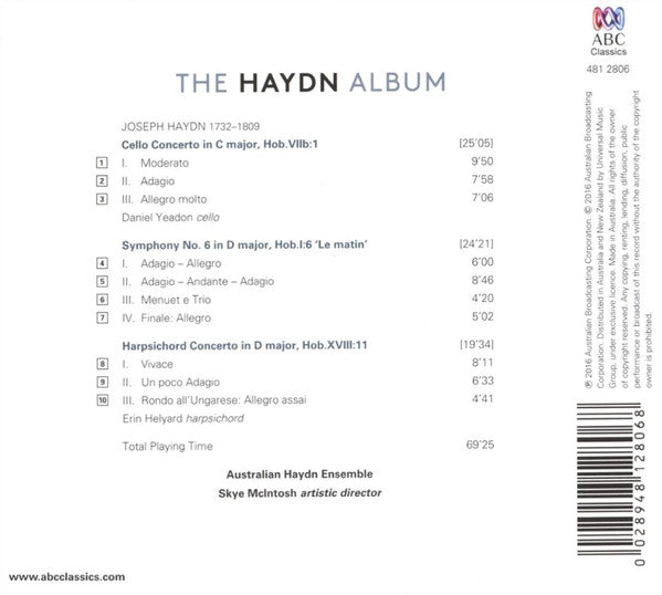 Australian Haydn Ensemble : The Haydn Album (CD, Album)