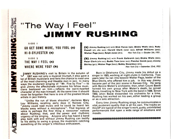 Jimmy Rushing : Four Classic Albums Plus (2xCD, Album, Comp)