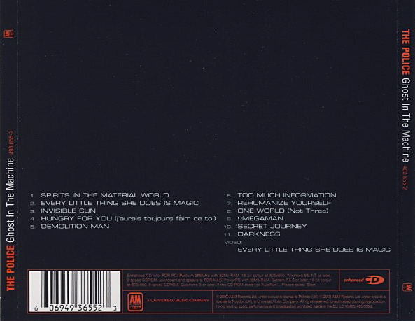 The Police : Ghost In The Machine (CD, Album, Enh, RE, RM)