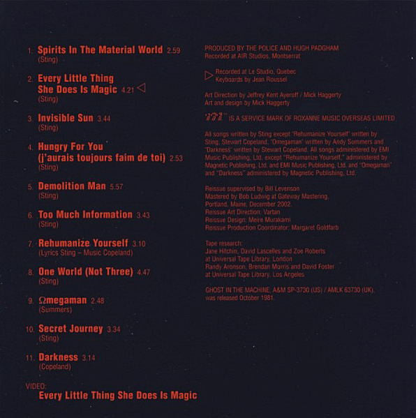 The Police : Ghost In The Machine (CD, Album, Enh, RE, RM)