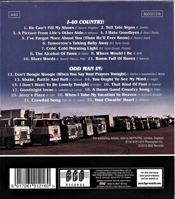 Jerry Lee Lewis : I-40 Country / Odd Man In (CD, Comp, RM)