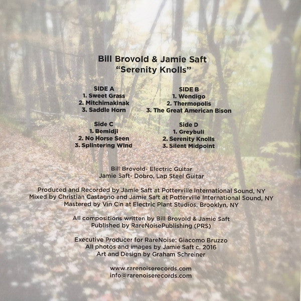 Bill Brovold & Jamie Saft : Serenity Knolls (2xLP, Album)